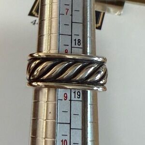 ❌SOLD❌ David Yurman Men’s Sculpted Cable Square Ring Sterling Silver Size 8.5